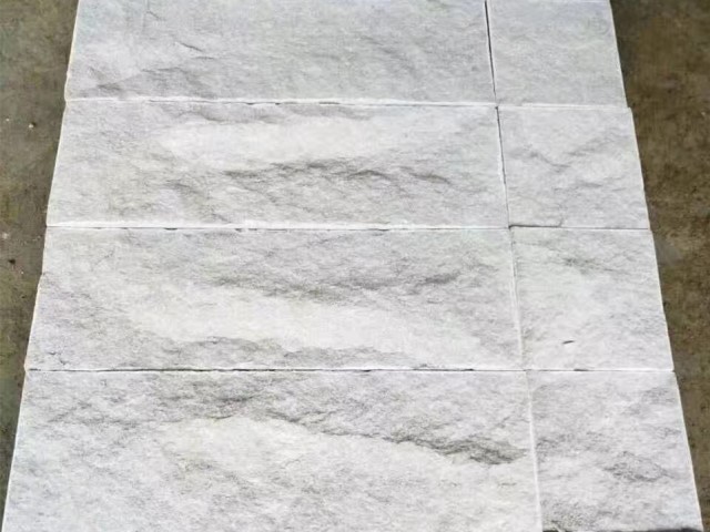 white sandstone paving tiles